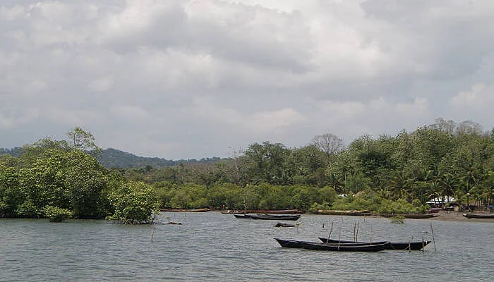 Fishing boats at an island in Andaman