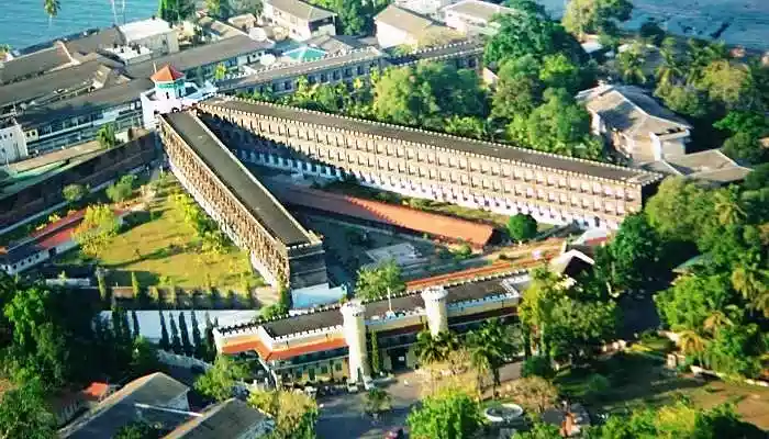 Top view of Cellular Jail in Andaman and Nicobar Islands