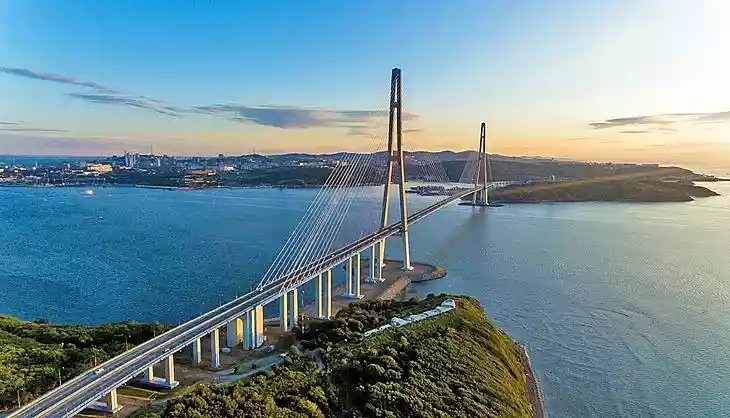 The Russky Bridge in Vladivostok